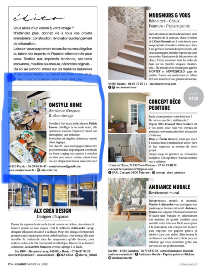 OmStyle Home dans le magazine Elle